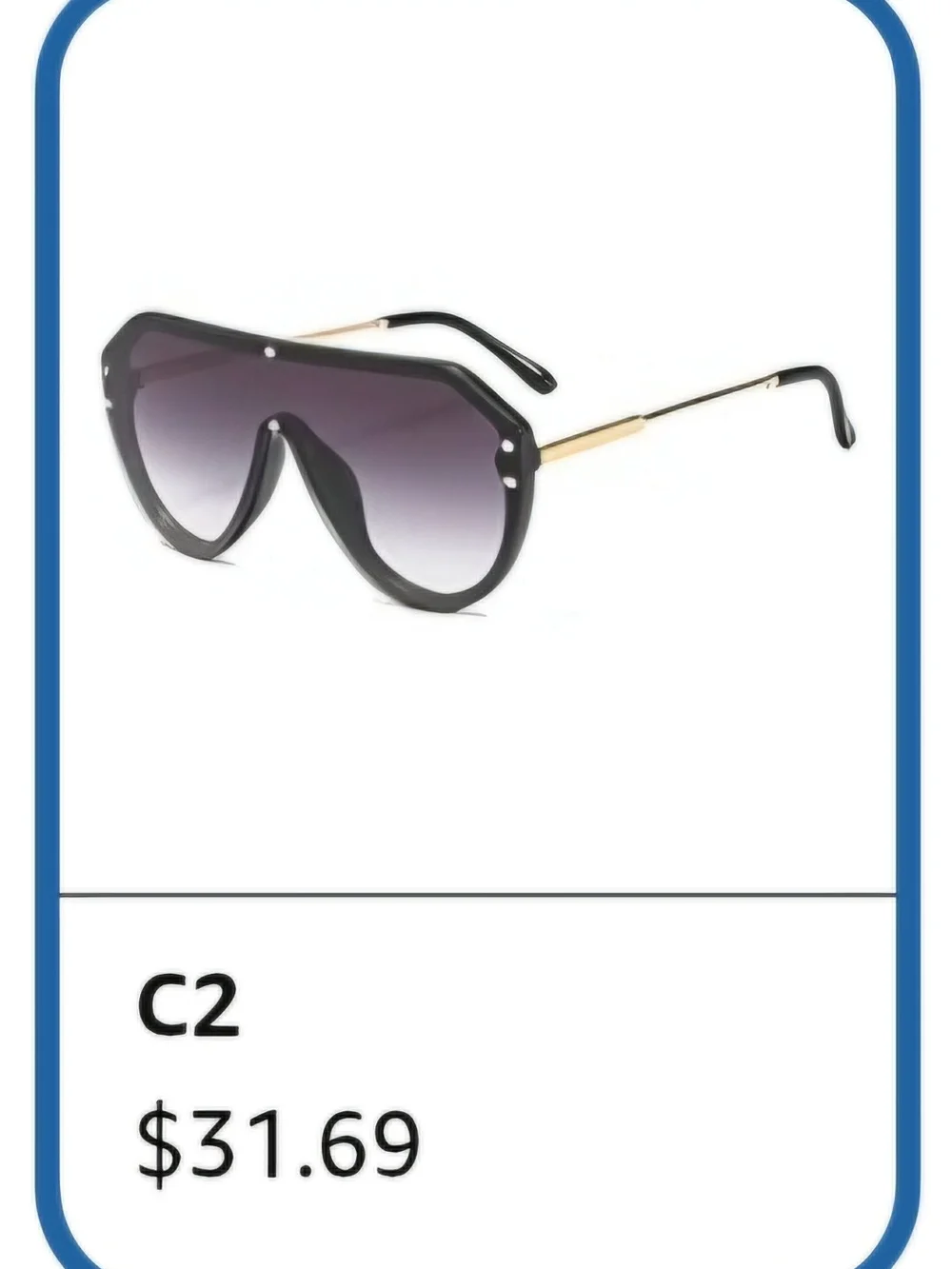 SHEIN Black Shield Sunglasses with Gradient Purple Lenses